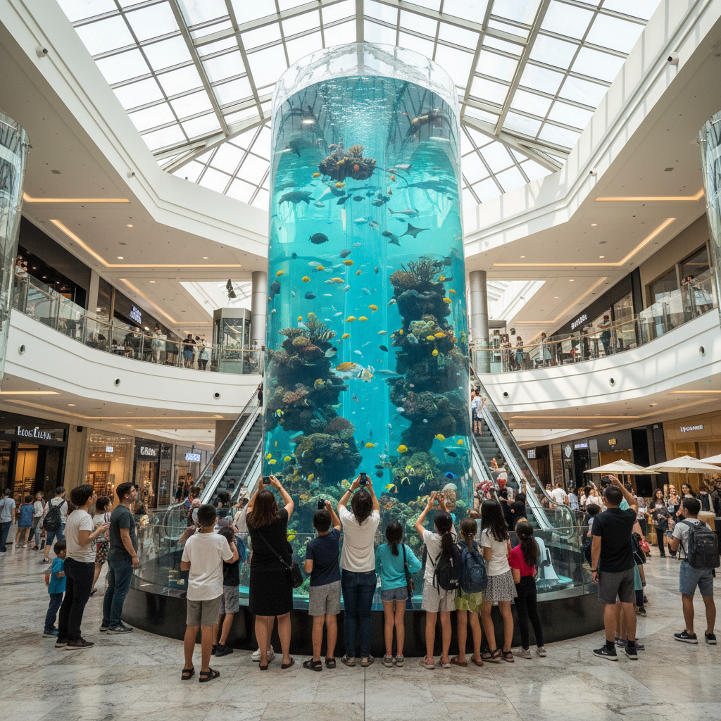 商场中庭圆柱缸